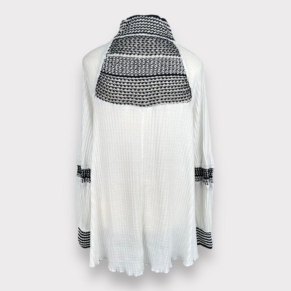 Free People Women's Snow Day Tunic Top Balloon Sleeve Knit Thermal Shirt Size S - Picture 6 of 16